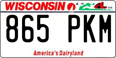WI license plate 865PKM