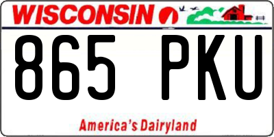 WI license plate 865PKU