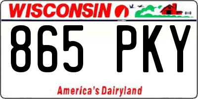 WI license plate 865PKY