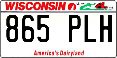 WI license plate 865PLH