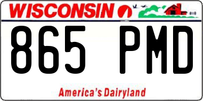WI license plate 865PMD