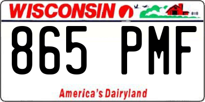 WI license plate 865PMF