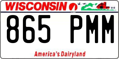WI license plate 865PMM