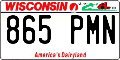 WI license plate 865PMN