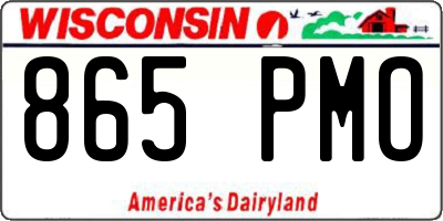 WI license plate 865PMO