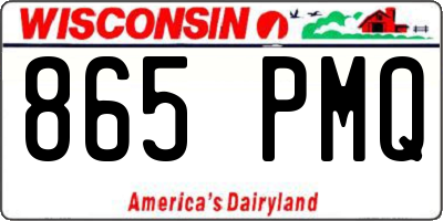 WI license plate 865PMQ