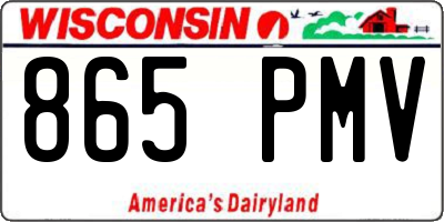 WI license plate 865PMV