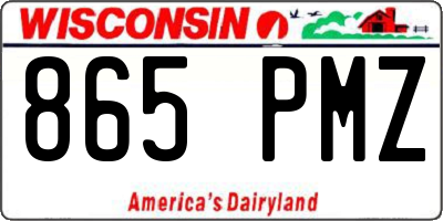 WI license plate 865PMZ