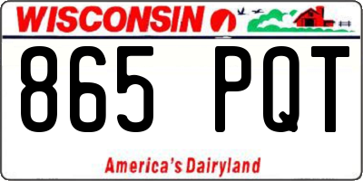 WI license plate 865PQT
