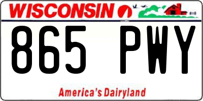 WI license plate 865PWY