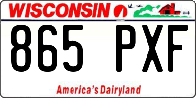 WI license plate 865PXF