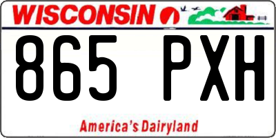 WI license plate 865PXH