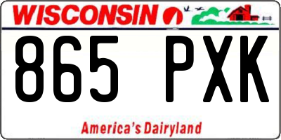 WI license plate 865PXK
