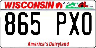 WI license plate 865PXO