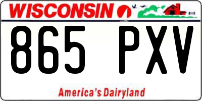 WI license plate 865PXV