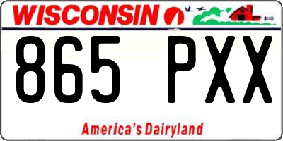 WI license plate 865PXX