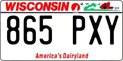 WI license plate 865PXY