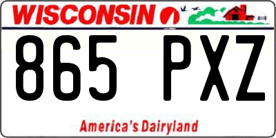 WI license plate 865PXZ