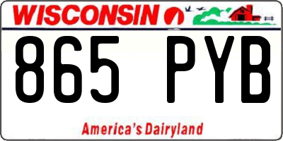 WI license plate 865PYB