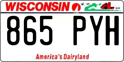 WI license plate 865PYH