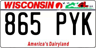 WI license plate 865PYK