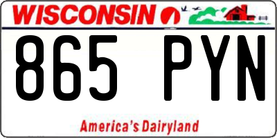 WI license plate 865PYN