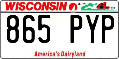 WI license plate 865PYP