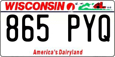 WI license plate 865PYQ