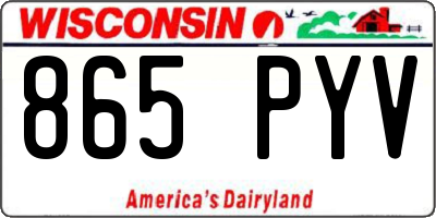 WI license plate 865PYV