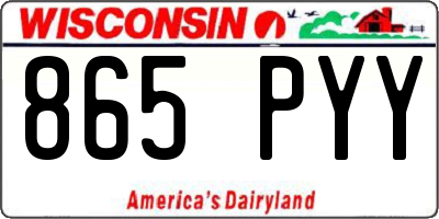 WI license plate 865PYY