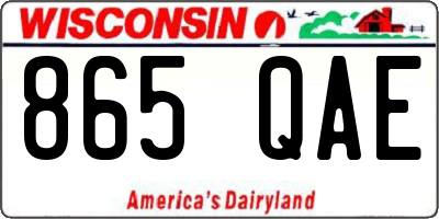 WI license plate 865QAE