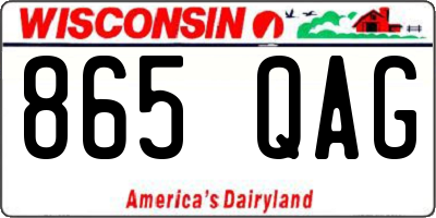 WI license plate 865QAG