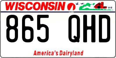 WI license plate 865QHD