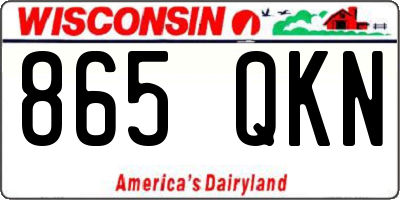 WI license plate 865QKN