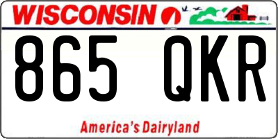 WI license plate 865QKR
