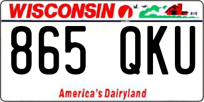 WI license plate 865QKU