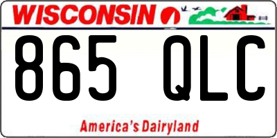 WI license plate 865QLC