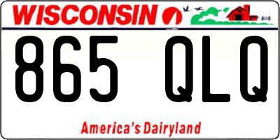 WI license plate 865QLQ