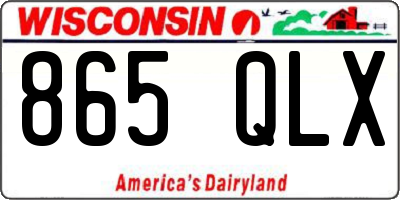 WI license plate 865QLX