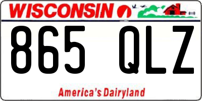 WI license plate 865QLZ