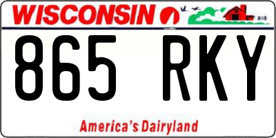 WI license plate 865RKY