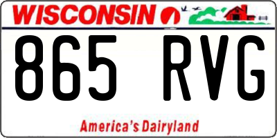 WI license plate 865RVG