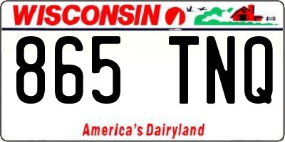 WI license plate 865TNQ