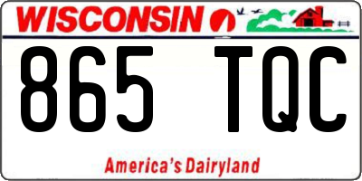 WI license plate 865TQC