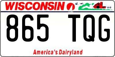 WI license plate 865TQG
