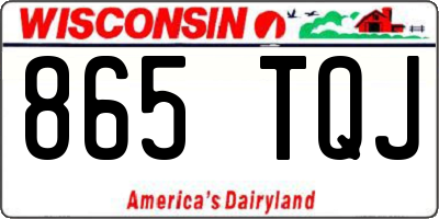 WI license plate 865TQJ