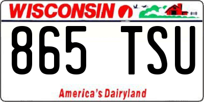 WI license plate 865TSU