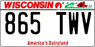 WI license plate 865TWV