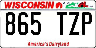 WI license plate 865TZP