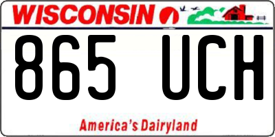 WI license plate 865UCH